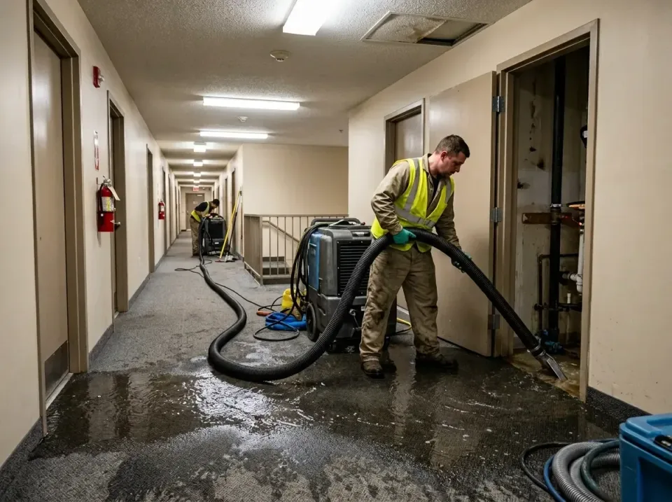 multi-unit-apartment-hallway-f-005 — frequently asked questions, Emergency Burst Pipe Water Extraction & Removal in Wilburto…